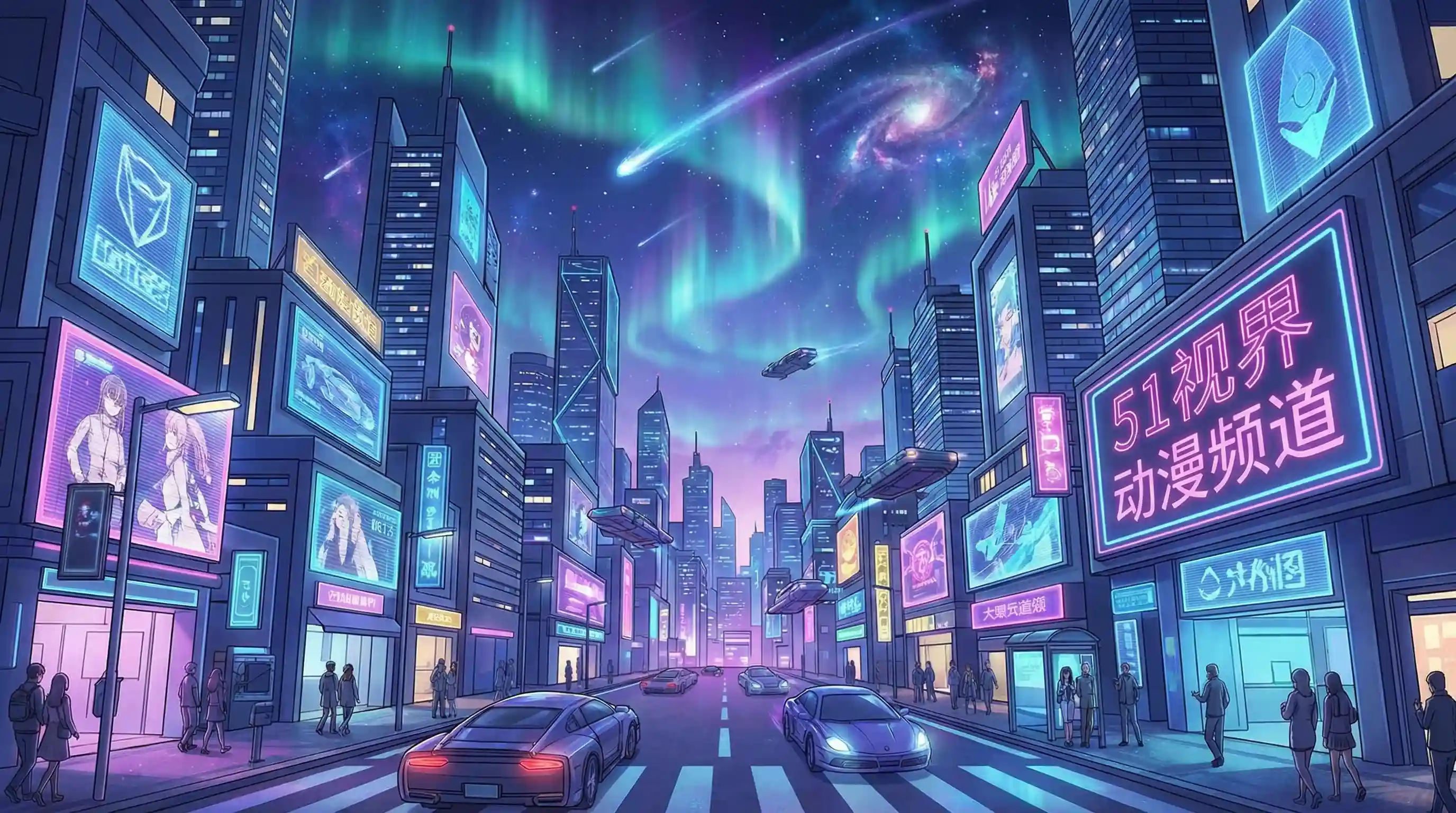 日式动漫风格城市夜景 - 51网 动漫推荐