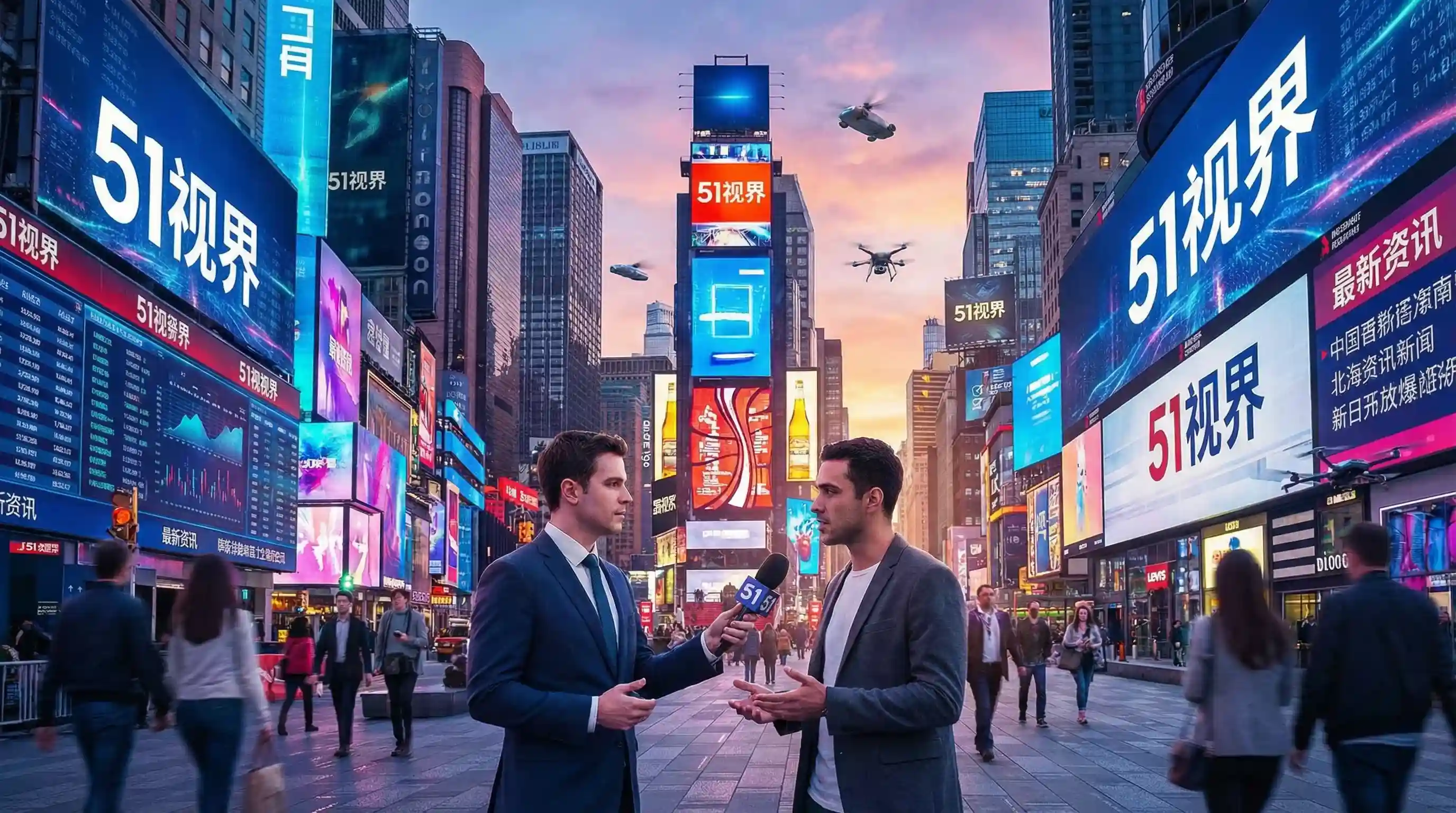 城市街头采访现场 - 51网 民生报道